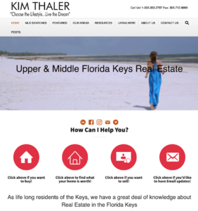 Home page example for top producing agent in Islamorada Florida